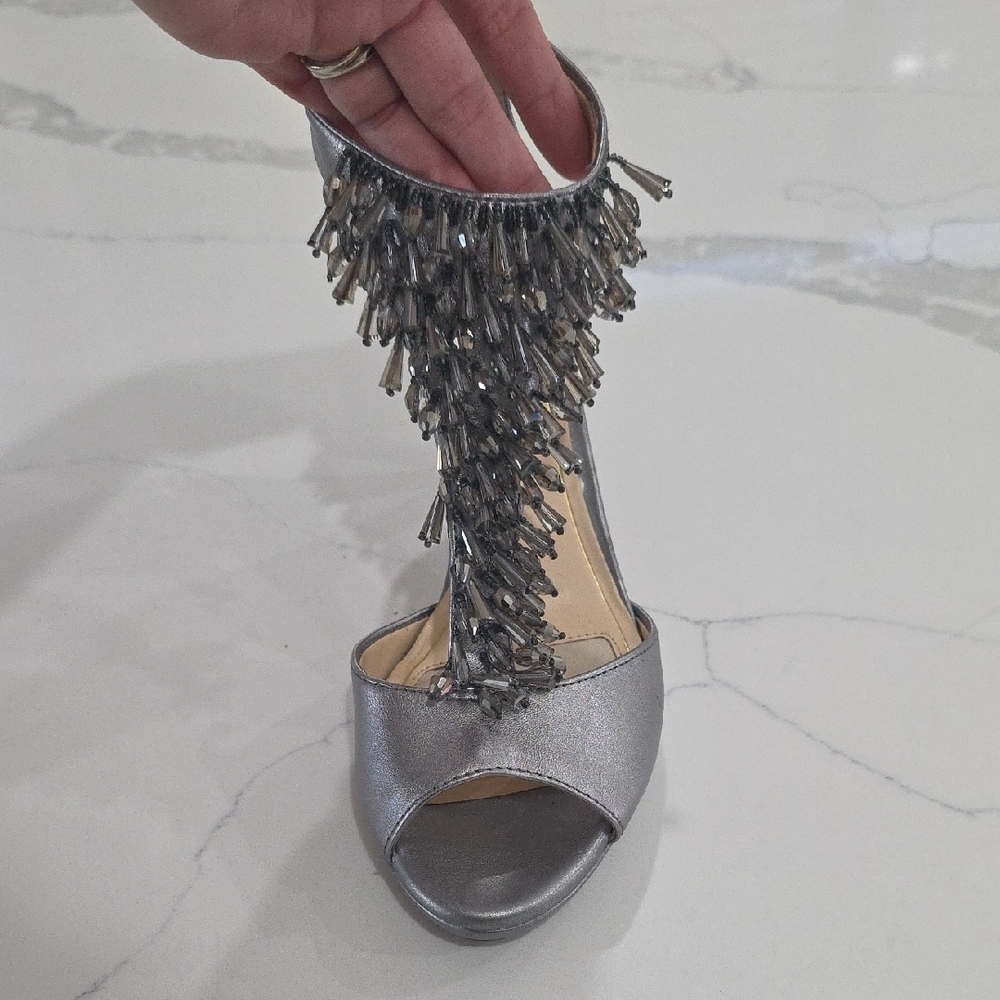 Elegant Silver Women's Heels